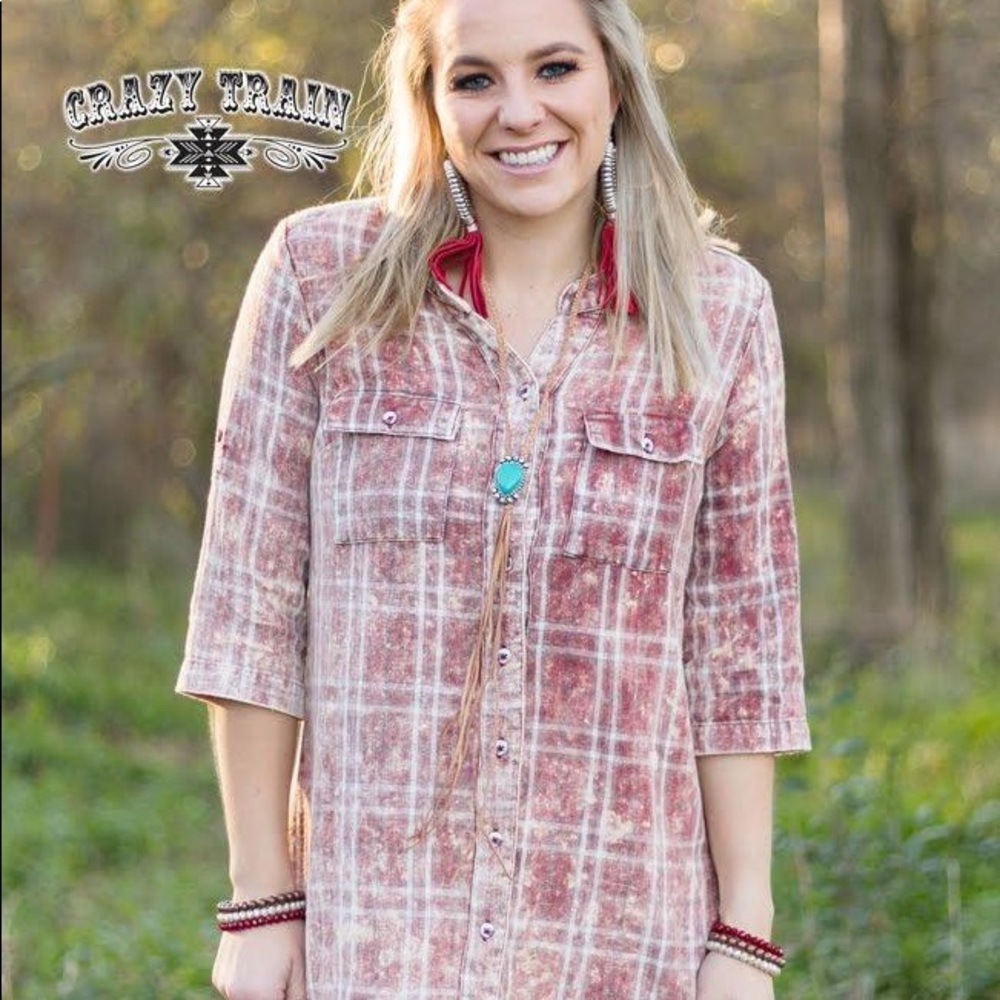Red Patsy Plaid Tunic